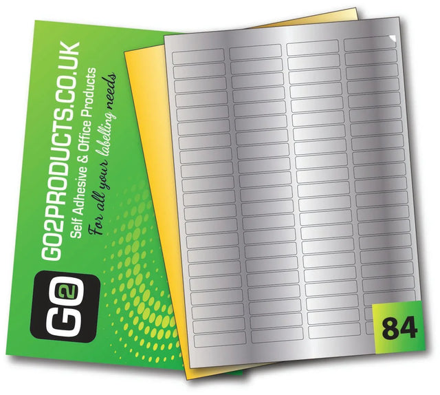Mini Metallic Paper Labels (46mm x 11.1mm) - Go2products