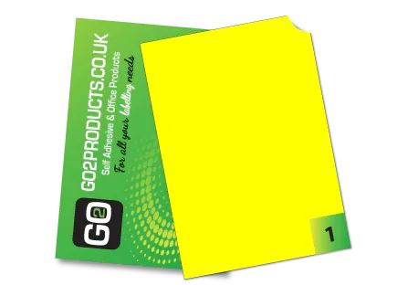 Fluorescent A4 Labels – Round & Rectangle