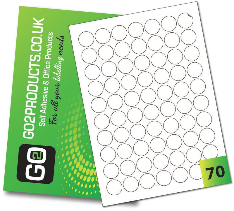 Round Opaque Blockout Labels 25mm Diameter (500 Sheets) - Go2products