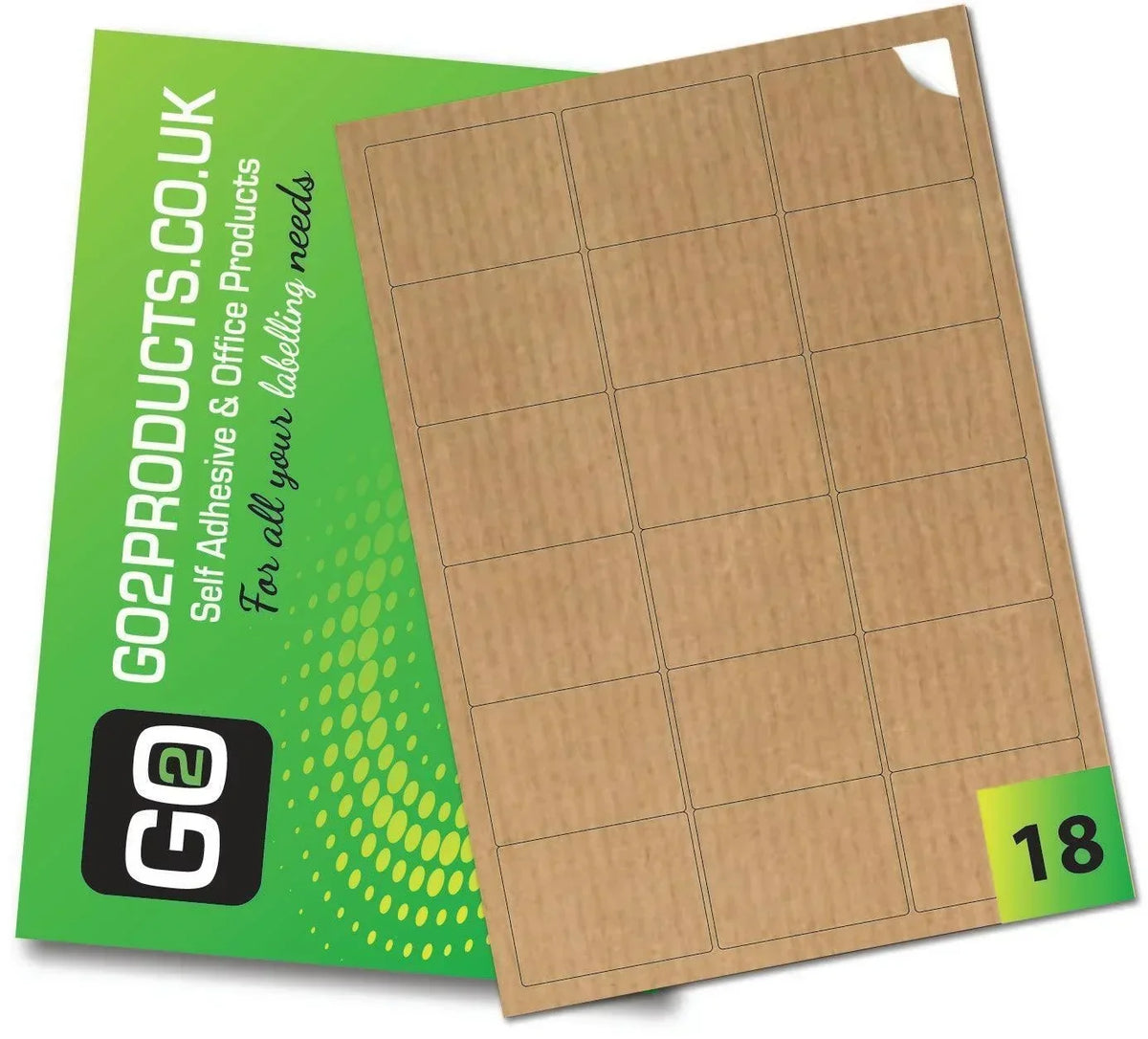 Brown Kraft Labels (63.5mm x 46.6mm) - Go2products