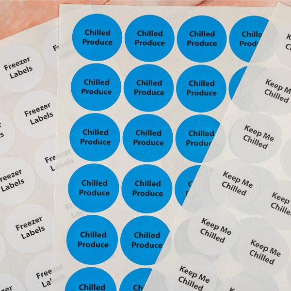 Freezer round labels by Go2Products