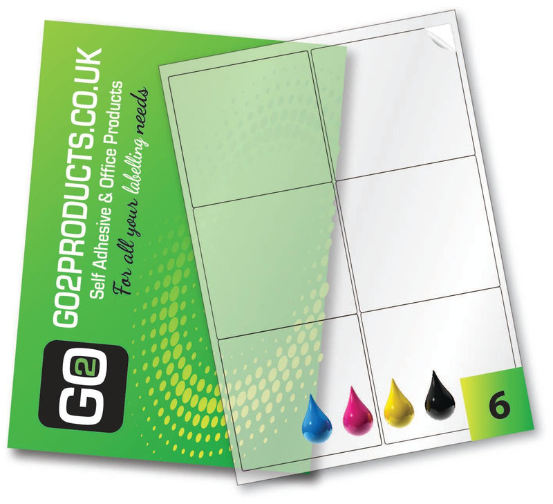 Inkjet Transparent Gloss Labels 99.1mm x 93.1mm - Go2products