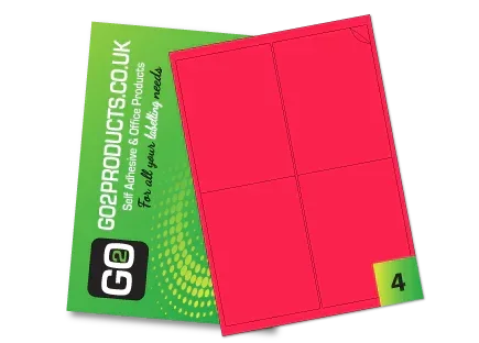 Fluorescent A4 Labels – Round & Rectangle