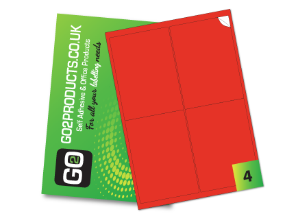Large Rectangle Labels – 99.1 × 139mm, 4 Per A4 Sheet