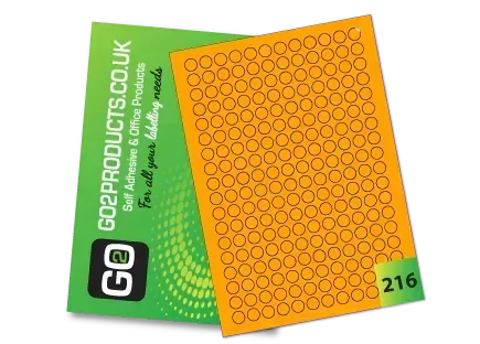 Fluorescent A4 Labels – Round & Rectangle