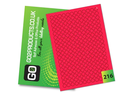 Fluorescent A4 Labels – Round & Rectangle