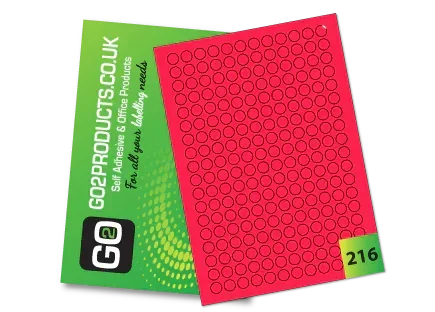 Fluorescent A4 Labels – Round & Rectangle