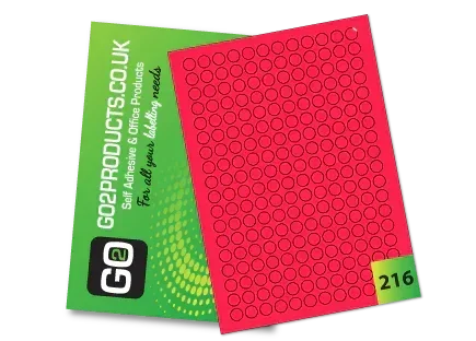 13mm Round Labels – 216 Per A4 Sheet