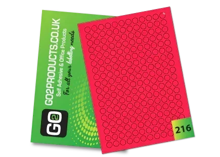 Fluorescent A4 Labels – Round & Rectangle