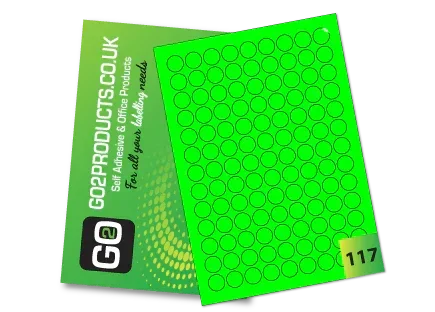 Fluorescent A4 Labels – Round & Rectangle