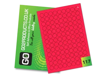 Fluorescent A4 Labels – Round & Rectangle