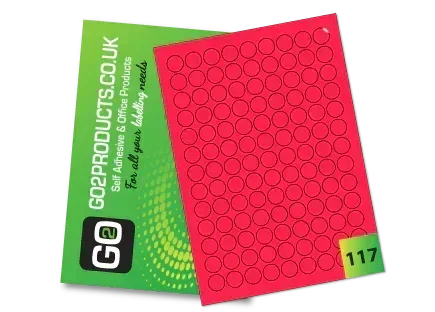 Fluorescent A4 Labels – Round & Rectangle