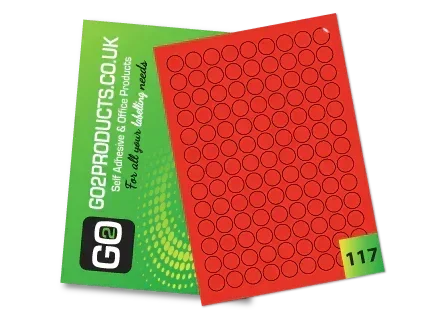 19mm Round Labels – 117 Per A4 Sheet