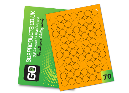 25mm Round Labels – 70 Per A4 Sheet