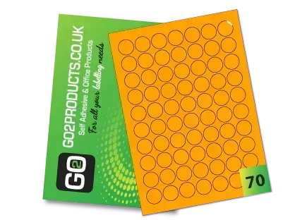 Fluorescent A4 Labels – Round & Rectangle