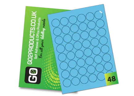 30mm Round Labels – 48 Per A4 Sheet