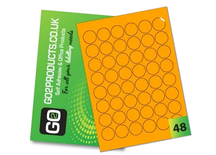 Fluorescent A4 Labels – Round & Rectangle