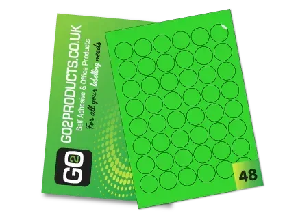30mm Round Labels – 48 Per A4 Sheet