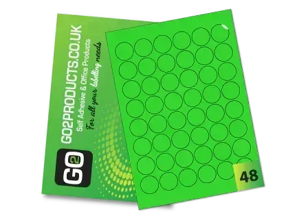 Coloured A4 Labels – Red, Green, Yellow & Blue
