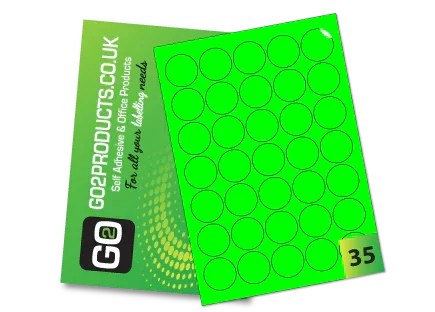 Fluorescent A4 Labels – Round & Rectangle