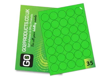 Coloured A4 Labels – Red, Green, Yellow & Blue