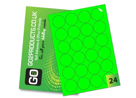 Fluorescent A4 Labels – Round & Rectangle