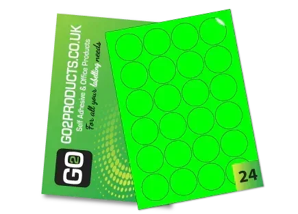 Fluorescent A4 Labels – Round & Rectangle