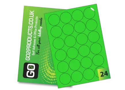Coloured A4 Labels – Red, Green, Yellow & Blue