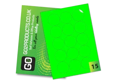 Fluorescent A4 Labels – Round & Rectangle