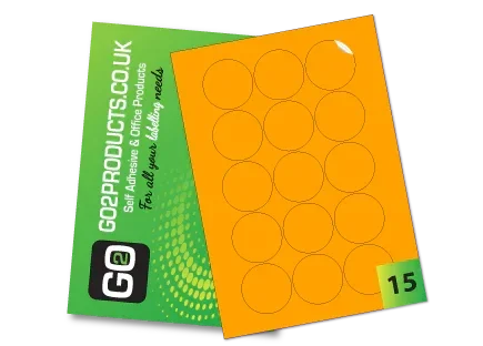 Fluorescent A4 Labels – Round & Rectangle