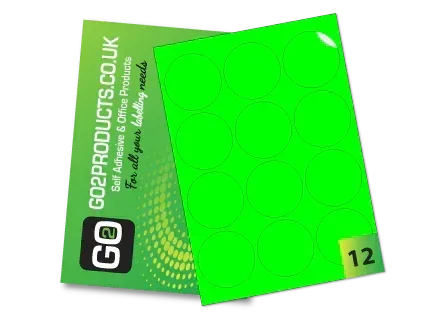 Fluorescent A4 Labels – Round & Rectangle