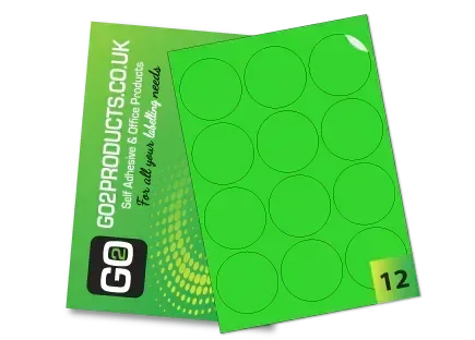 Coloured A4 Labels – Red, Green, Yellow & Blue