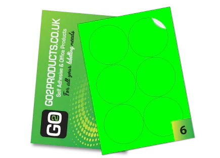 Fluorescent A4 Labels – Round & Rectangle