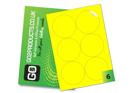 Fluorescent A4 Labels – Round & Rectangle