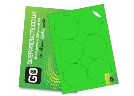 Coloured A4 Labels – Red, Green, Yellow & Blue