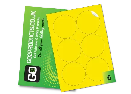 Coloured A4 Labels – Red, Green, Yellow & Blue