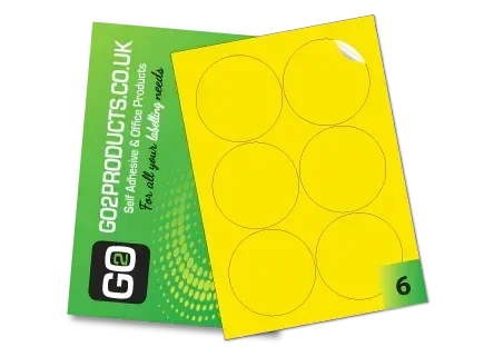 Coloured A4 Labels – Red, Green, Yellow & Blue