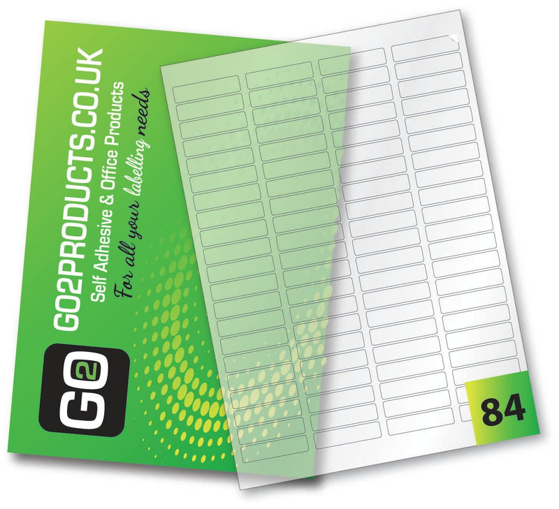 Transparent Gloss Laser Labels 46mm x 11mm - Go2products