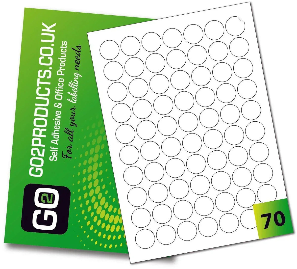 Round White Labels (25mm Diameter) - Go2products