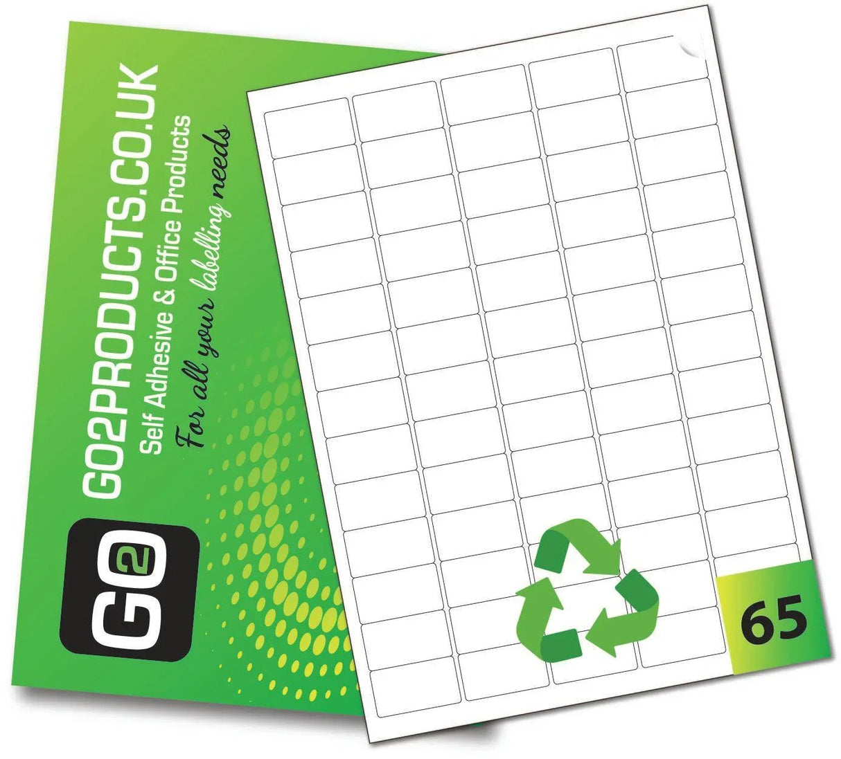 Recycled Paper Labels (38.1mm x 21.2mm) - Go2products