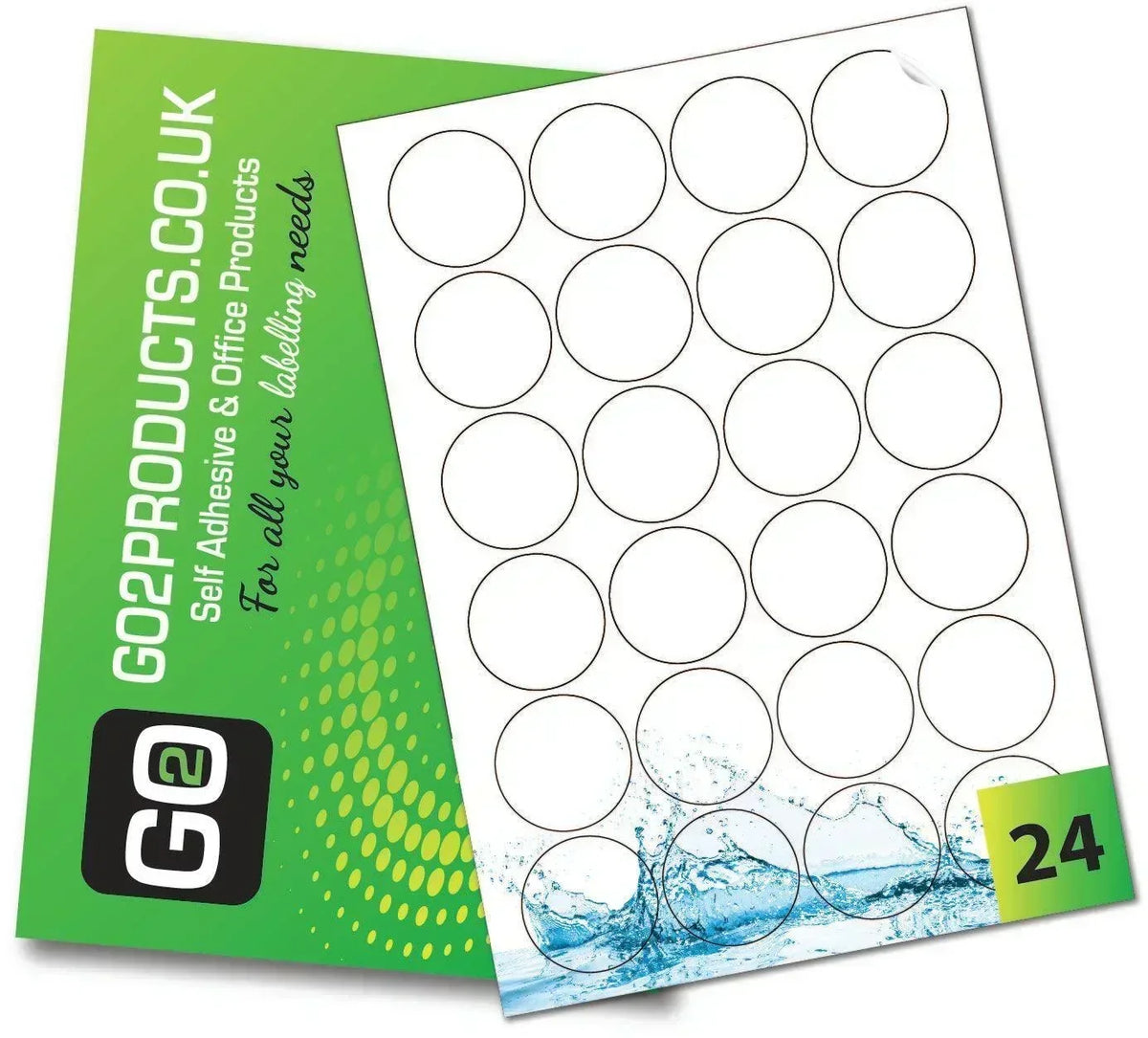 Waterproof Polyethylene Labels (45mm Diameter) - Go2products
