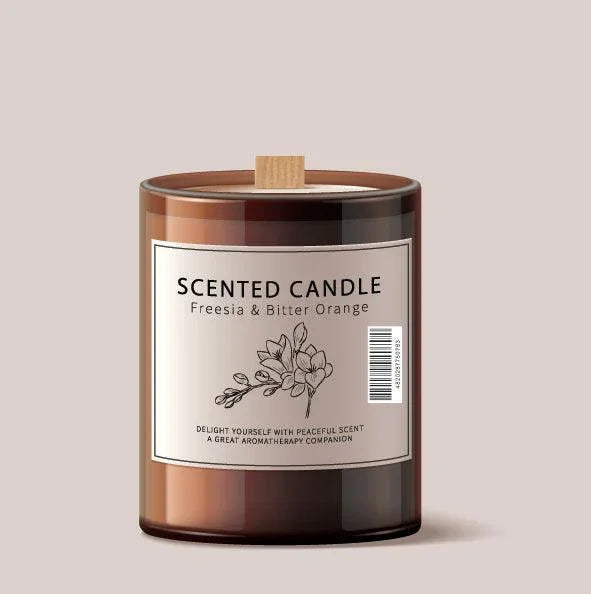 Go2Products candle label with barcode