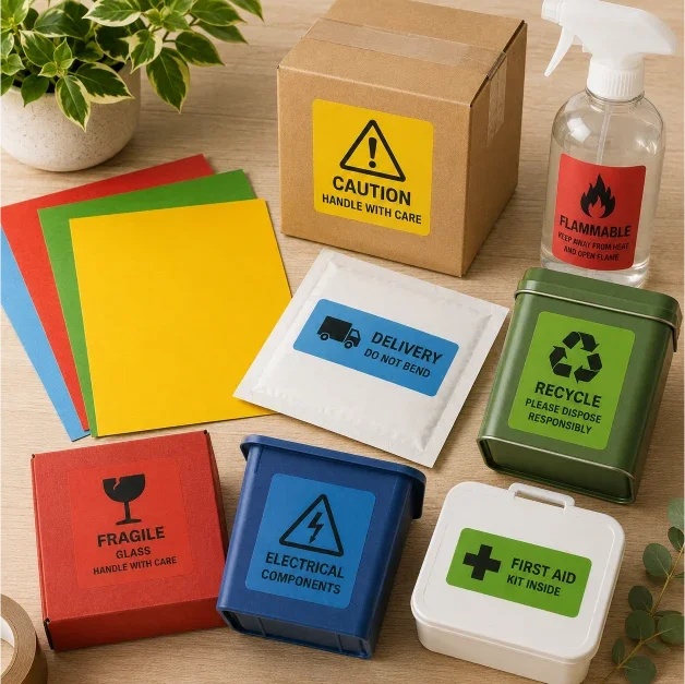 Coloured A4 Labels – Red, Green, Yellow & Blue