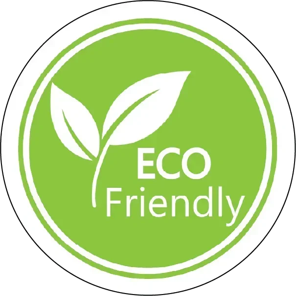 eco friendly packaging printed sticky label available on a 30mm or a 51mm circle.