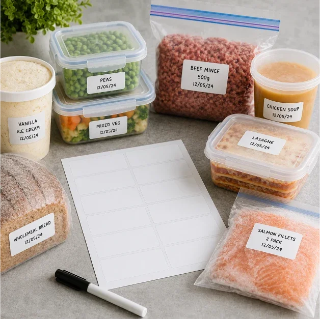 Freezer A4 Labels – Round & Rectangle Strong Adhesive Paper