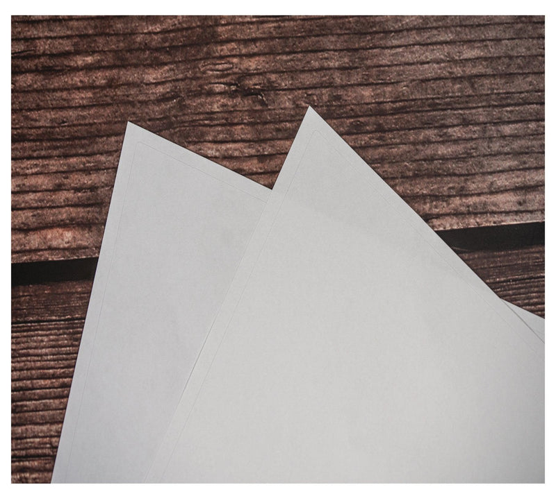 matt white paper perm material close up image