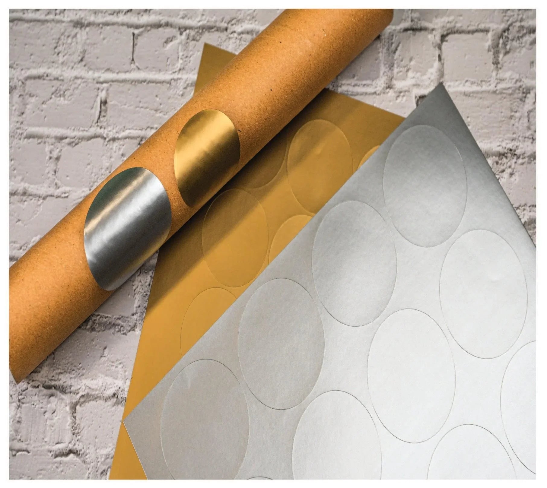 Round Metallic Paper Labels (13mm Diameter) - Go2products