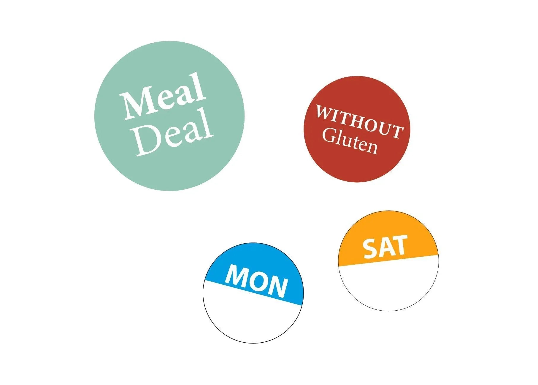 Go2Products Pre-Printed Round Labels