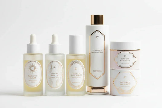 special shape cosmetic labels on bottles