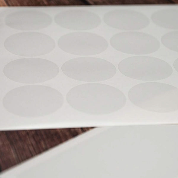 Transparent round labels by Go2Products